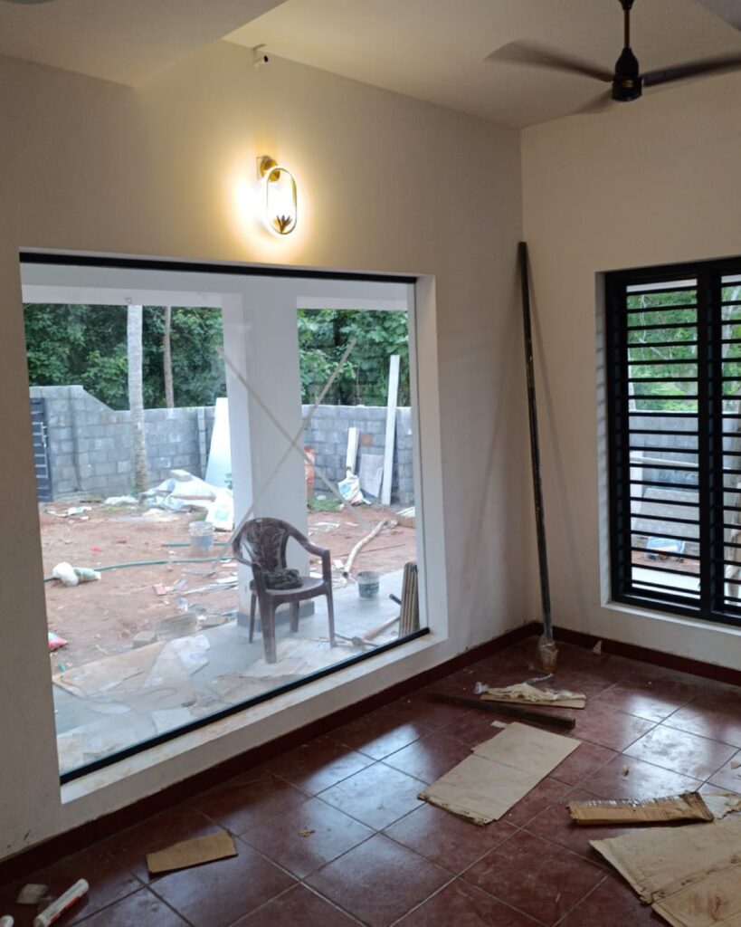 Modern and spacious wall window, allowing ample natural light with a sleek look.
